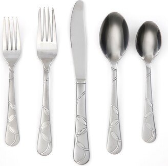 Felicity Sand 45-Piece Stainless Steel Flatware Set, Service For 8