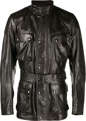 Belted Leather Jacket