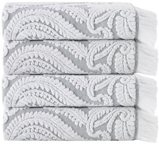 Laina Turkish Cotton Silver Bath Towels - Set of 4