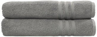 Denzi Bath Towels - Set of 2 - Dark Grey