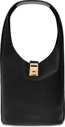 Leather Hobo Bag - Black