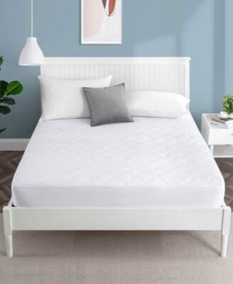 100 Breathable Cotton Square Quilted Fitted Mattress Pad Collection