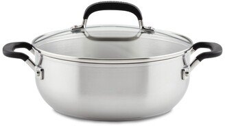 Stainless Steel 4 Quart Induction Casserole with Lid