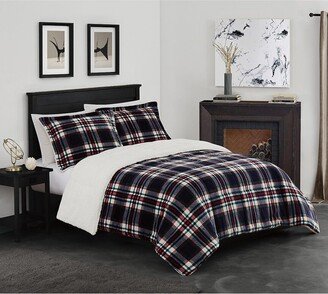 Benji Plaid Grey Comforter Set