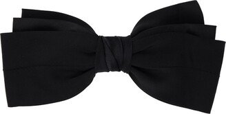 Black Classic Silk Bow Hair Clip