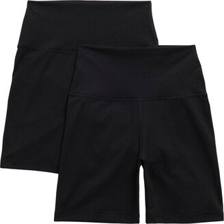 YOGALICIOUS 2-Pack Lux Elastic Free High Waist Bike Shorts