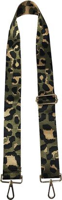 Bag Strap In Green Leopard