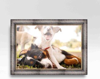 CustomPictureFrames.com 17x37 Black Picture Frame - Wood Picture Frame Complete with UV