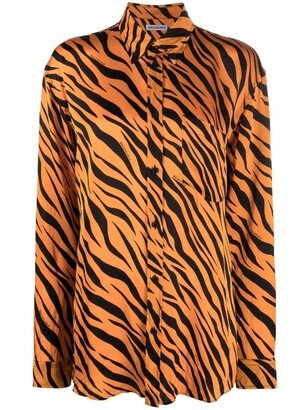 Year Of The Tiger button-down silk shirt