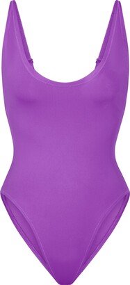 Signature Swim Scoop Neck One Piece | Violet