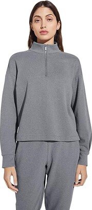 Luxe Sweats Zip Pullover (Botanical Slate) Women's Pajama