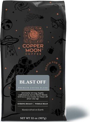 Copper Moon High Caffeine Blend Strong Medium Dark Roast Whole Bean Coffee - 32oz