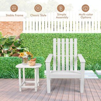 Snake River Décor Wooden Chair W/ Ergonomic Design Outdoor Lounge Armchair White - 29