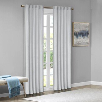 Gracie Mills Colt Room Darkening /Back Tab Window Panel Curtain Pair, Light Grey - 37x63