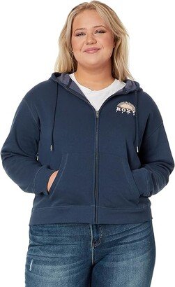 Evening Hike Zip-Up Fleece Sweatshirt (Mood Indigo) Women's Clothing