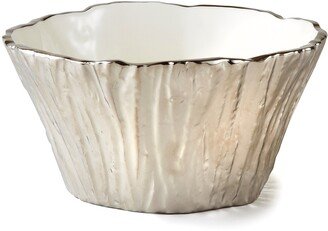 Jiallo Botanic Collection Titanium Porcelain Tree Bark Bowl 8