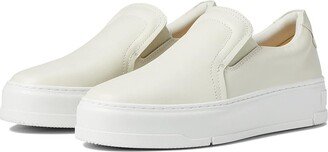 Judy Leather Slip-On Sneaker (Cream) Women's Shoes