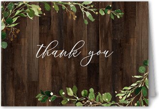 Wedding Thank You Cards: Barn Door Thank You Card, Brown, 3X5, Matte, Folded Smooth Cardstock