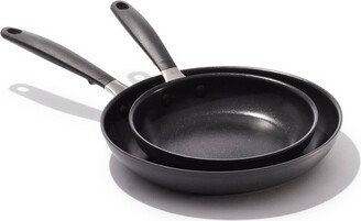 2pc Non-Stick Frypan Set Black