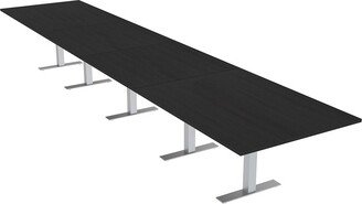 Skutchi Designs, Inc. 18 Person Modular Powered Rectangular Boardroom Table Metal T Bases