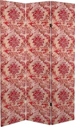 6 ft. Tall Aged Damask Canvas Room Divider