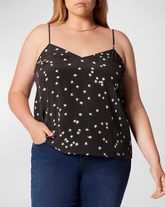 Plus Size Layla Star-Print Silk Cami