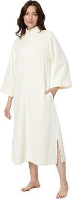 Quilted Infinity Zip Caftan (Cream) Women's Robe