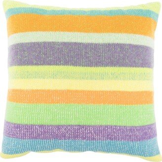 Stripe-Pattern Cashmere Cushion