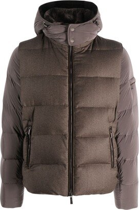 Detachable-Hood Puffer Jacket