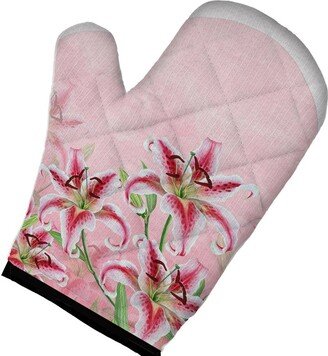 Pink Lillies Oven Mitt