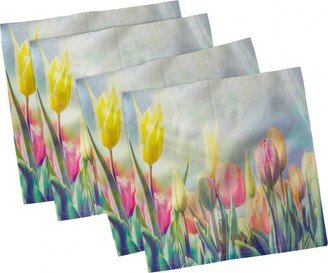 Tulip Field Set of 4 Napkins, 12