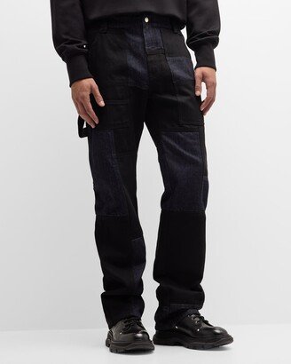 Men's Patchwork Carpenter Jeans