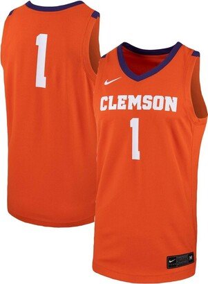 Men's #1 Orange Clemson Tigers Team Replica Basketball Jersey