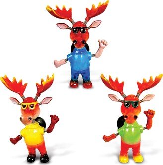 Cool Moose Refrigerator Bobble Magnets Set of 3 - 4 inches long