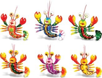 Cartoon Lobster Refrigerator Bobble Magnets Set of 6