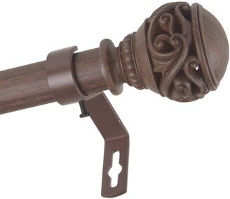 InStyleDesign Leah 1 inch Faux Wood Curtain Rod