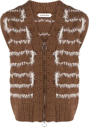 Thornham sleeveless knitted cardigan