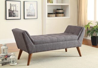 Coaster Furniture Bench Gray Fabric Brown 500008