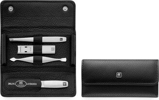 Zwilling Beauty Premium 5-Piece Travel Set with Snap Fastener Case, Black