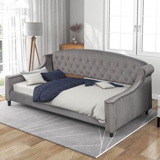 GEROJO Modern and Stylish Wood Luxury Tufted Button Daybed, No Box Spring Required, forBedroom, Living Room and Guest Room