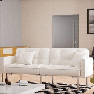 Vinura Adjustable Futon Pull Out Couch - Futon Sofa Bed 75