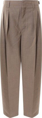 Pleated Tapered-Leg Trousers-AE