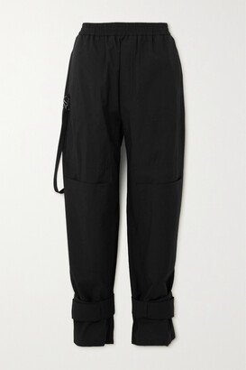 Paula's Ibiza Cotton-blend Twill Tapered Pants - Black