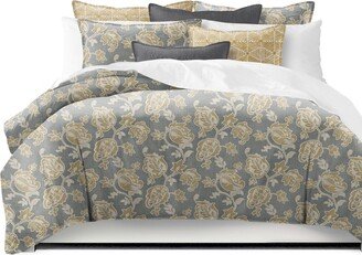 6ix Tailors Golden Bloom Barley Coverlet and Pillow Sham