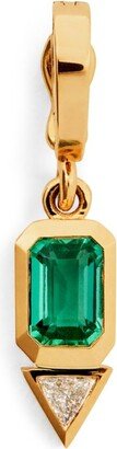 Yellow Gold, Diamond And Emerald Charm