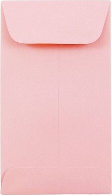 JAM Paper & Envelope JAM Paper #6 Coin Business Envelopes 3.375 x 6 Baby Pink Bulk 1000/Carton (356730562C)