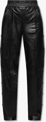 Lamb Leather Trousers - Black