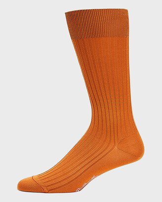 Mid-Calf Stretch-Lisle Dress Socks-AA