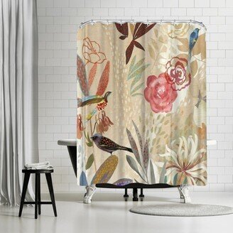 71 x 74 Shower Curtain, Where The Passion Flower Grows Ii by PI Creative Art