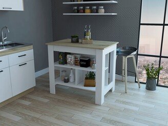 Aoolive Morden 3-Shelf Antibacterial Kitchen Island